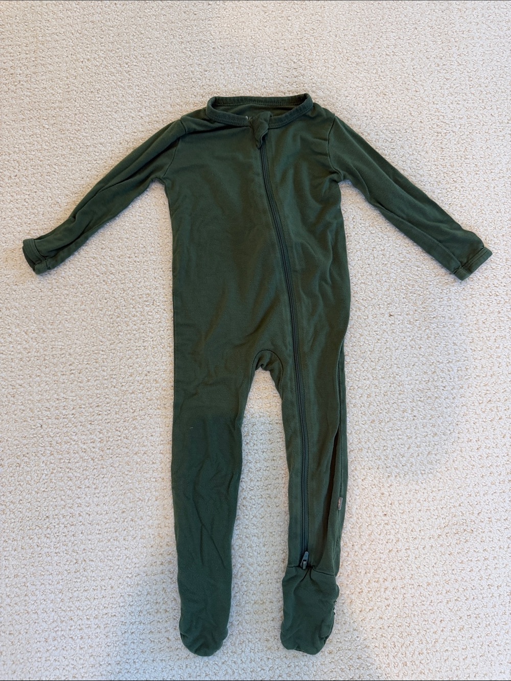 Kyte BABY Olive Green Footed One-Piece Pajama